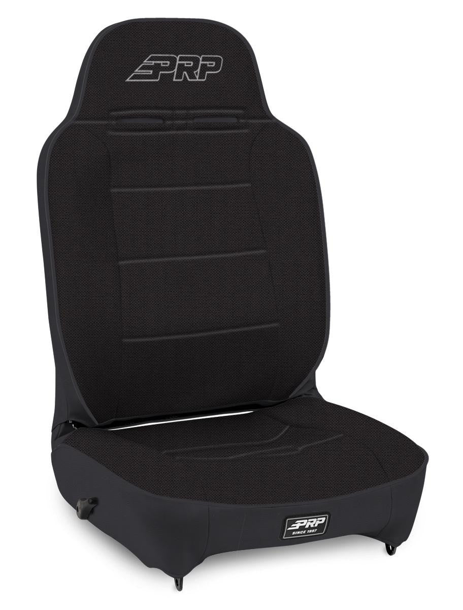 PRP Enduro High Back Reclining Suspension Seat - Driver Side; All Black