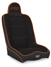 PRP Daily Driver High Back Suspension Seat - Black & Orange Tweed