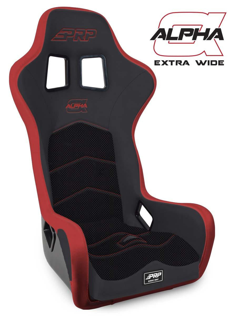 PRP Alpha Composite Seat, Extra Wide - Black & Red