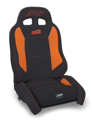 PRP EnduroCrawl Reclining Suspension Seat - Black & Orange Vinyl, Passenger