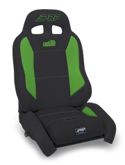 PRP EnduroCrawl Reclining Suspension Seat - Black & Green Vinyl, Passenger