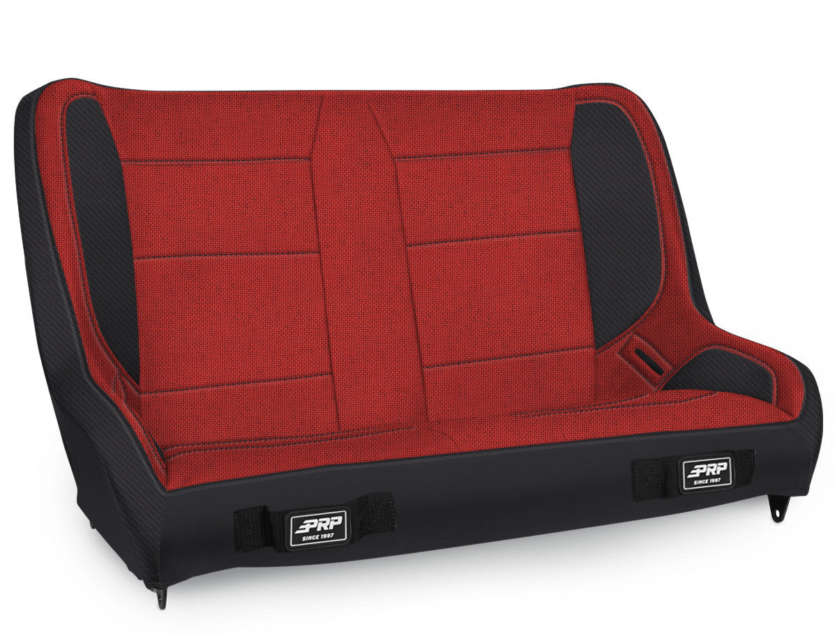PRP Elite Series Rear Bench for Jeep Wrangler TJ, LJ, JK - Red