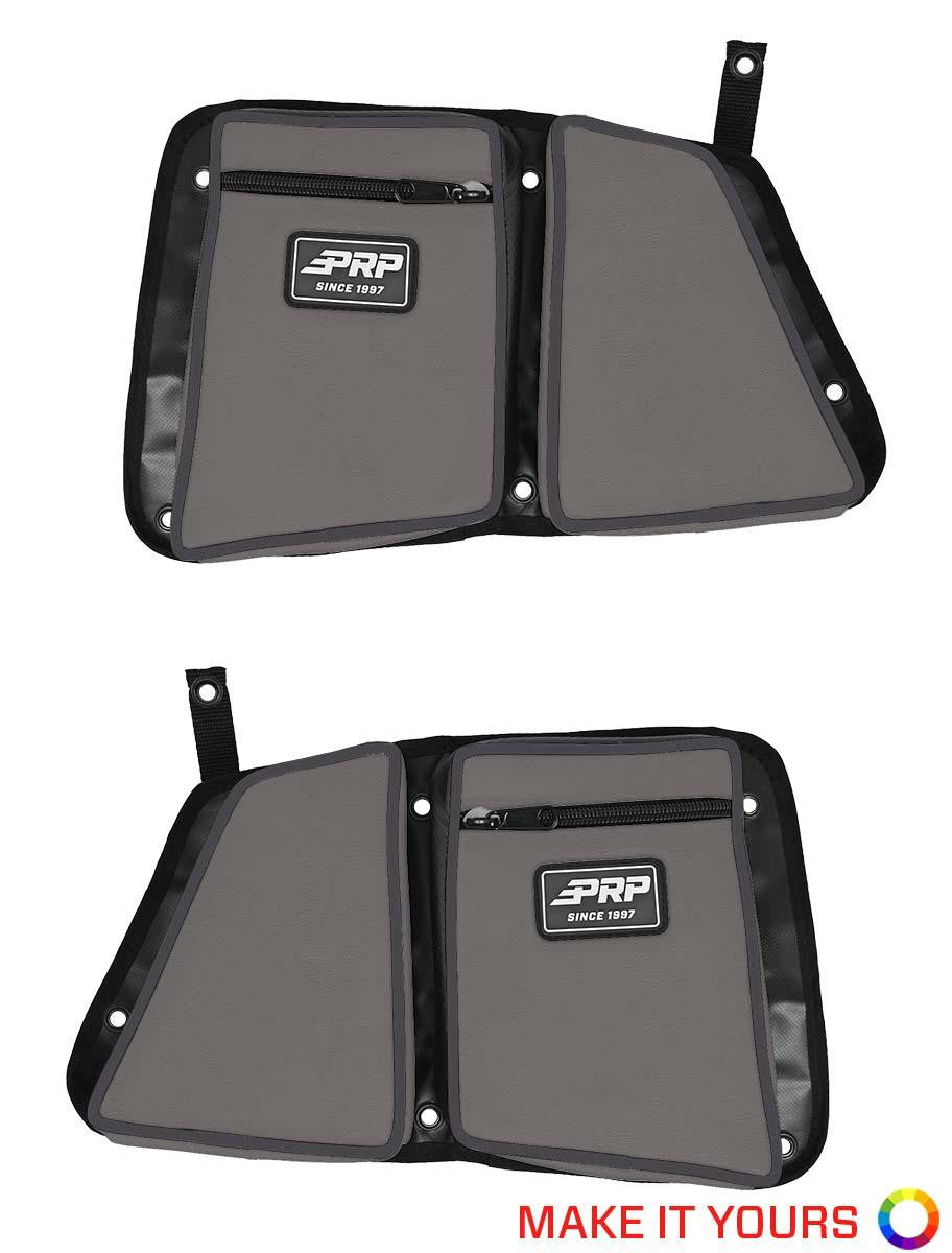 PRP Rear Door Bags with Knee Pads for Polaris RZR (Pair), Custom