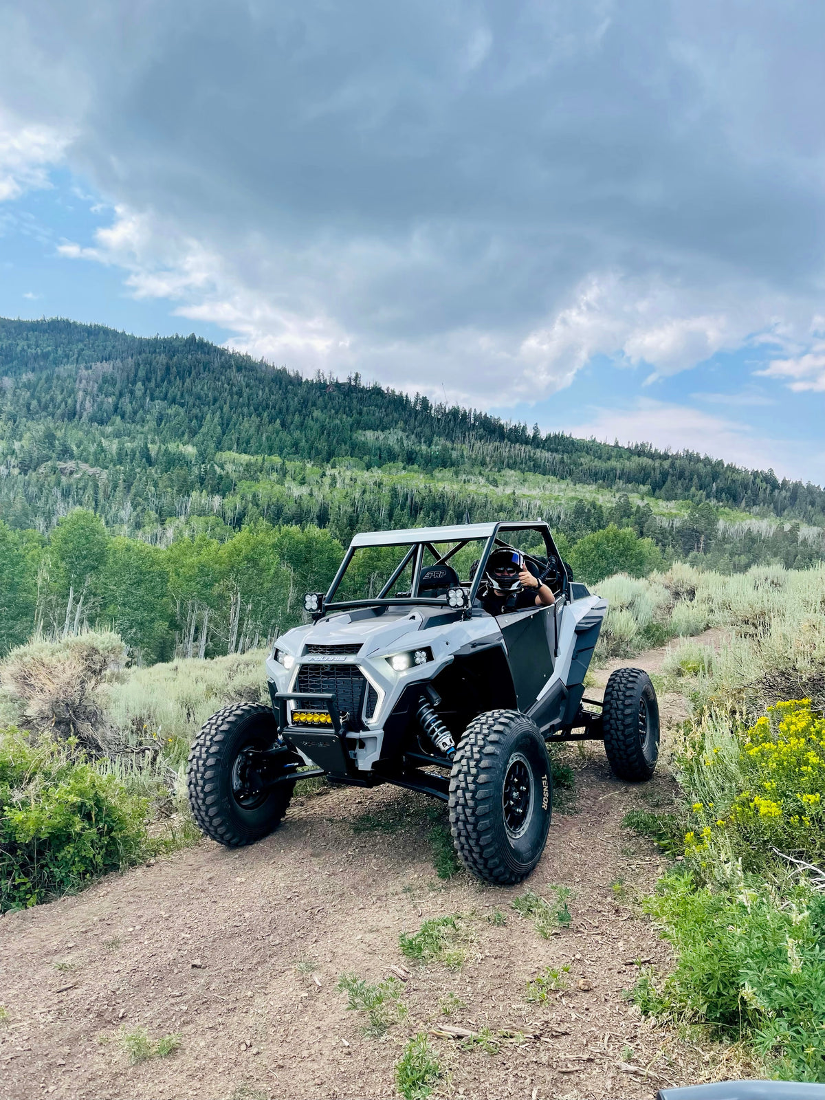 2021 Polaris RZR Turbo S on the trail