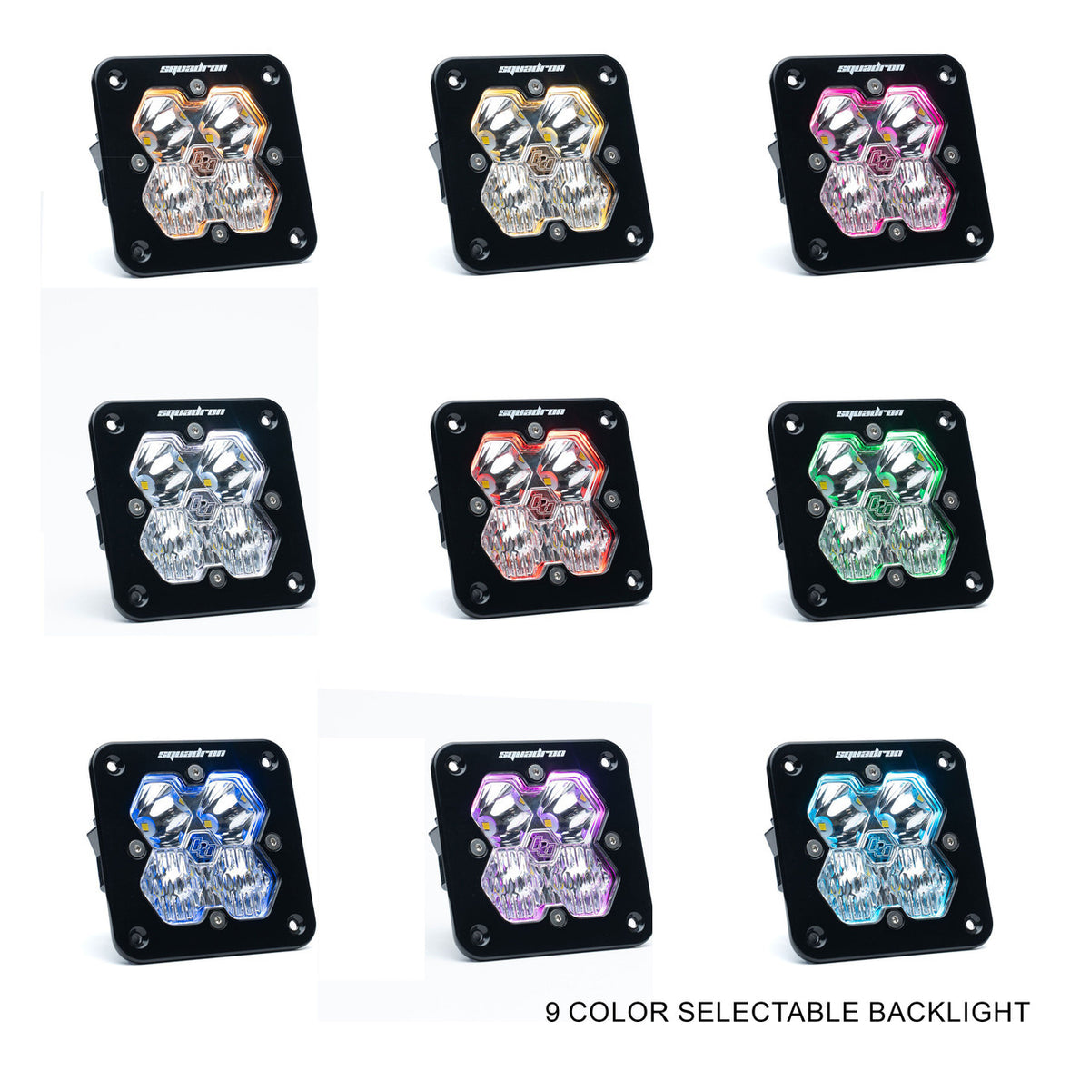 Squadron 2.0 Sport Black Flush Mount backlight