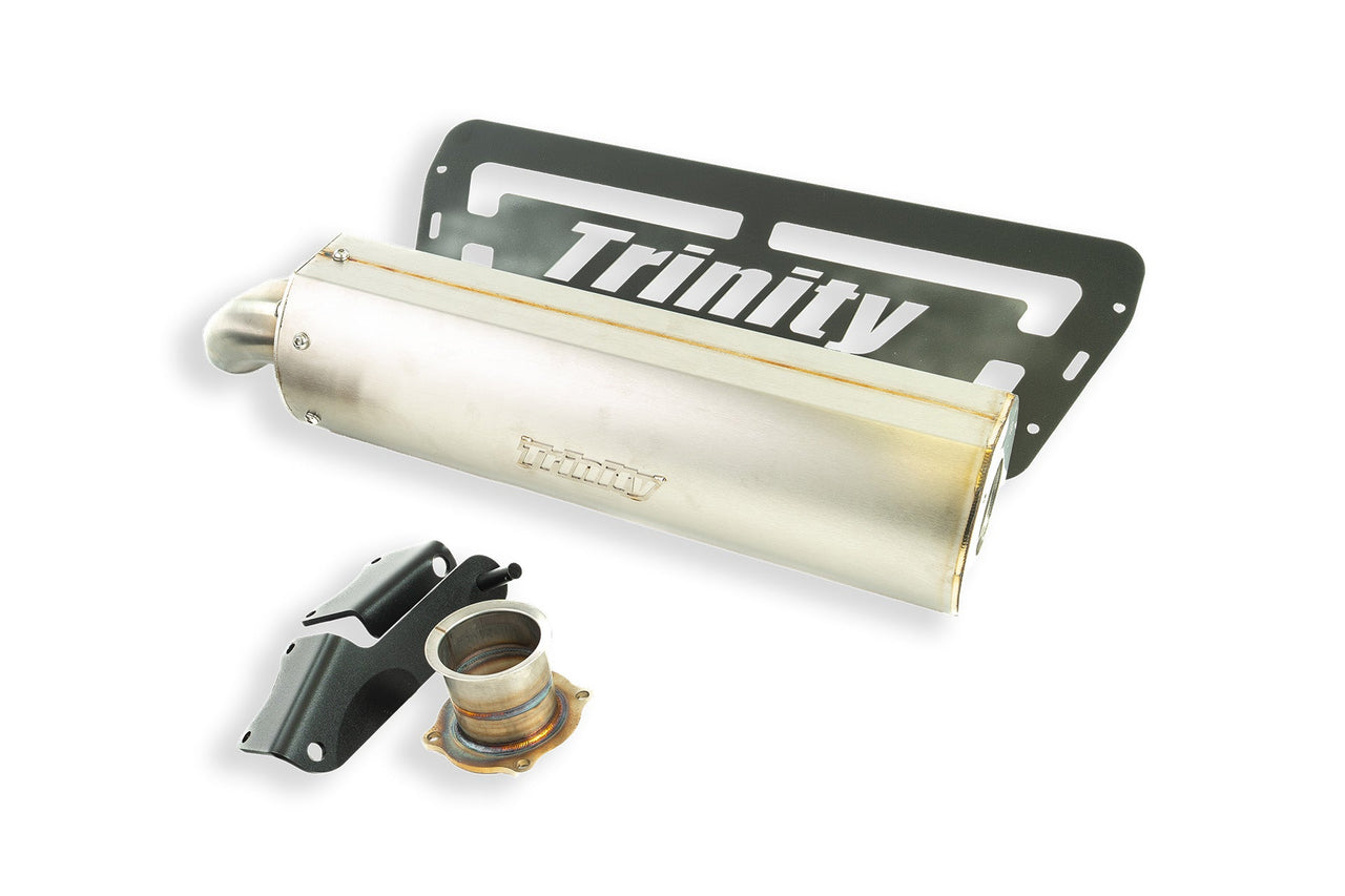 2024+ POLARIS RZR XP 1000 SLIP ON SINGLE STAINLESS MUFFLER WITH CAT - SLIP ON
