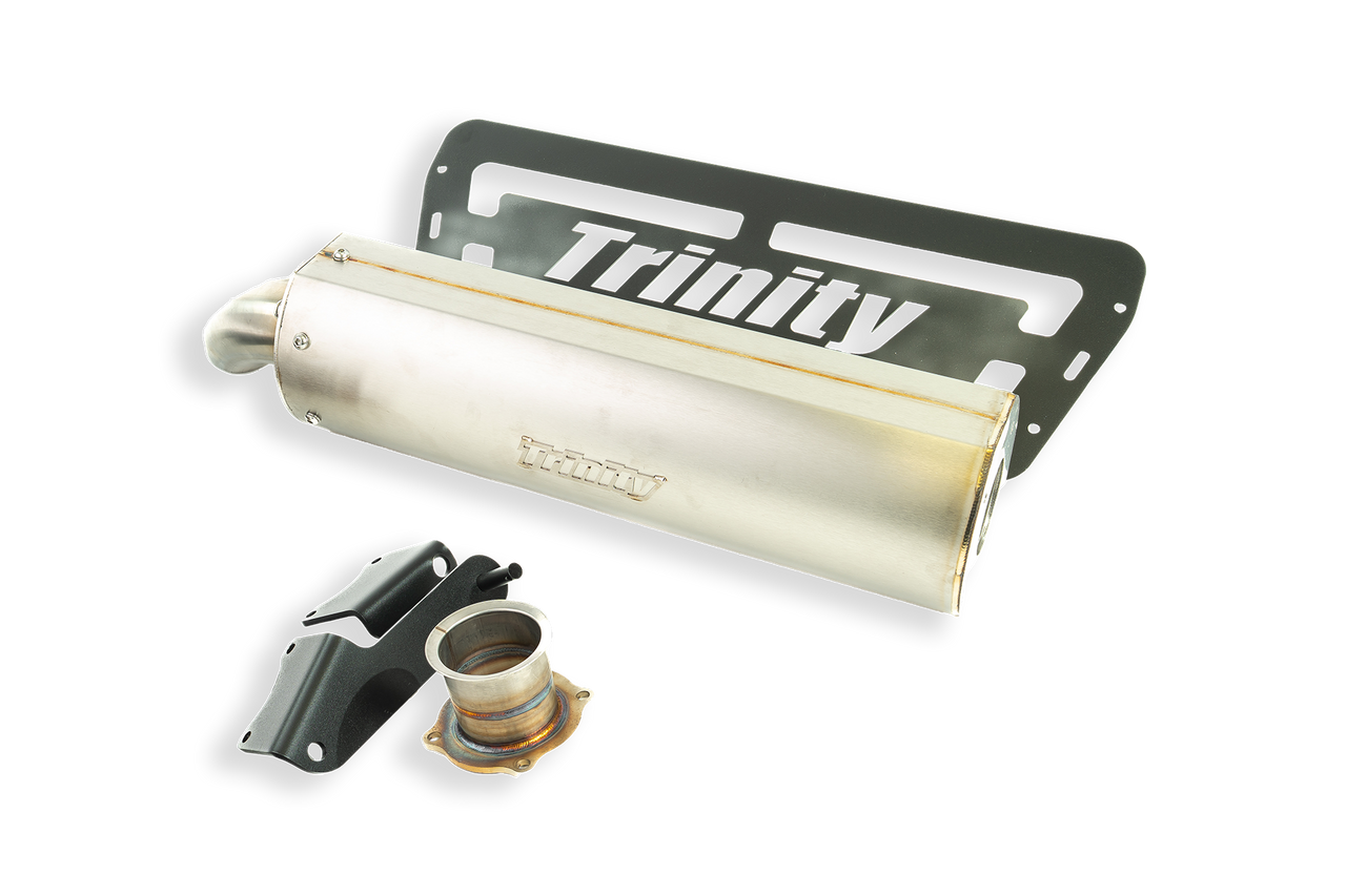 2024+ POLARIS RZR XP 1000 SLIP ON SINGLE STAINLESS MUFFLER WITH CAT - SLIP ON
