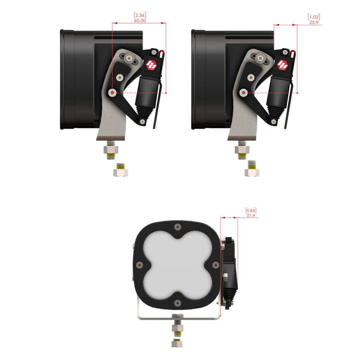 Reflex actuator XL standard dimensions