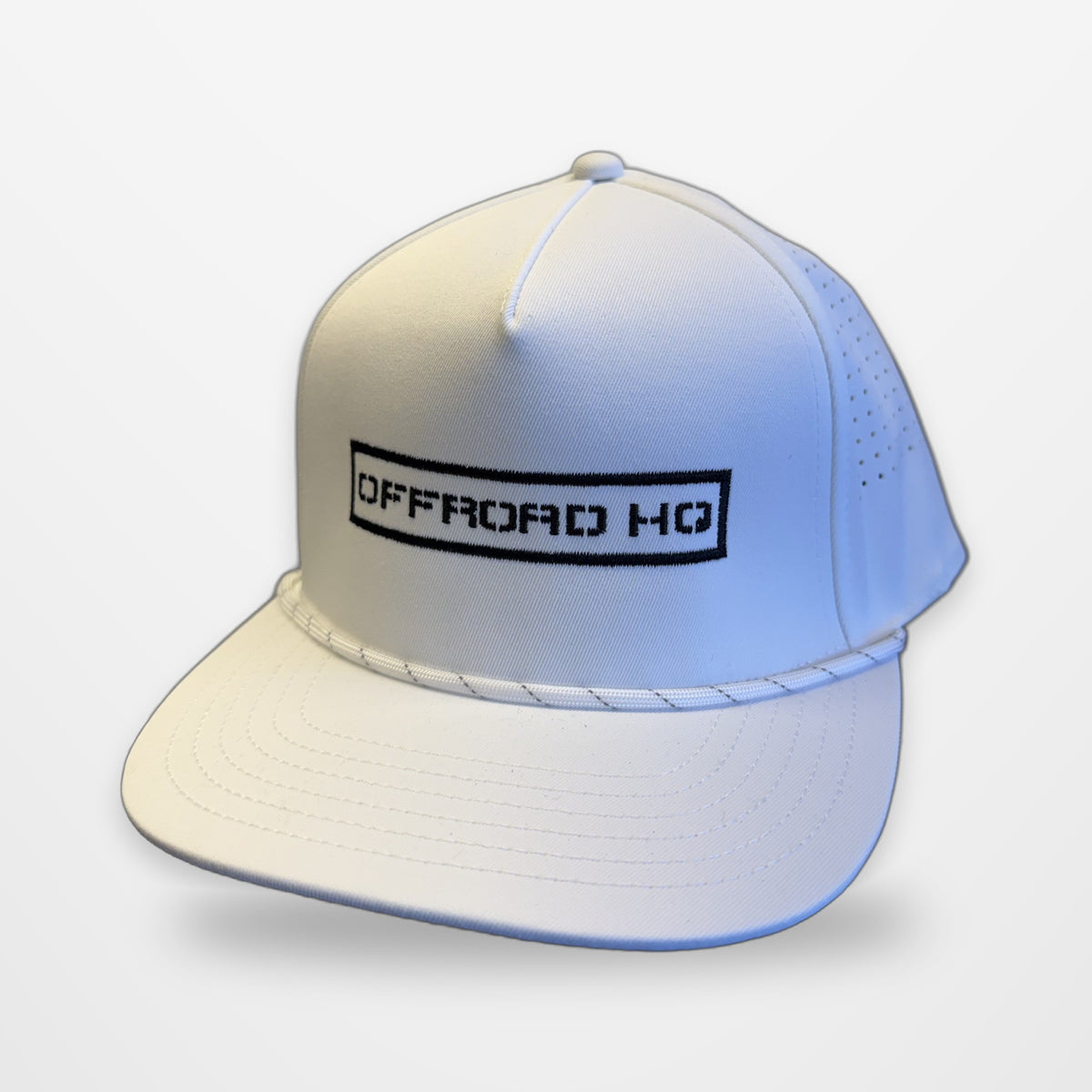 OffRoad HQ Rope Hat in white, angled view