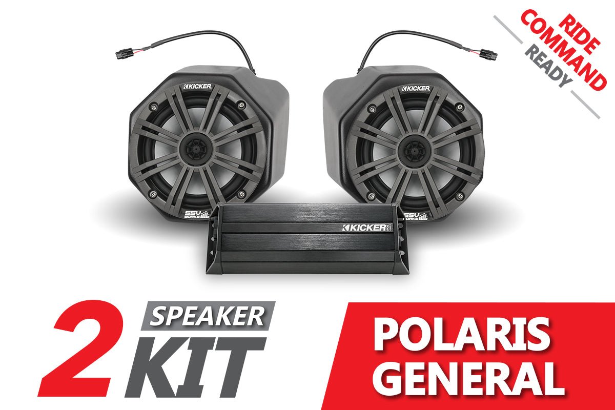 2016-2020 Polaris General Kicker 2-Speaker Plug-&-Play System for Ride Command - OffRoad HQ
