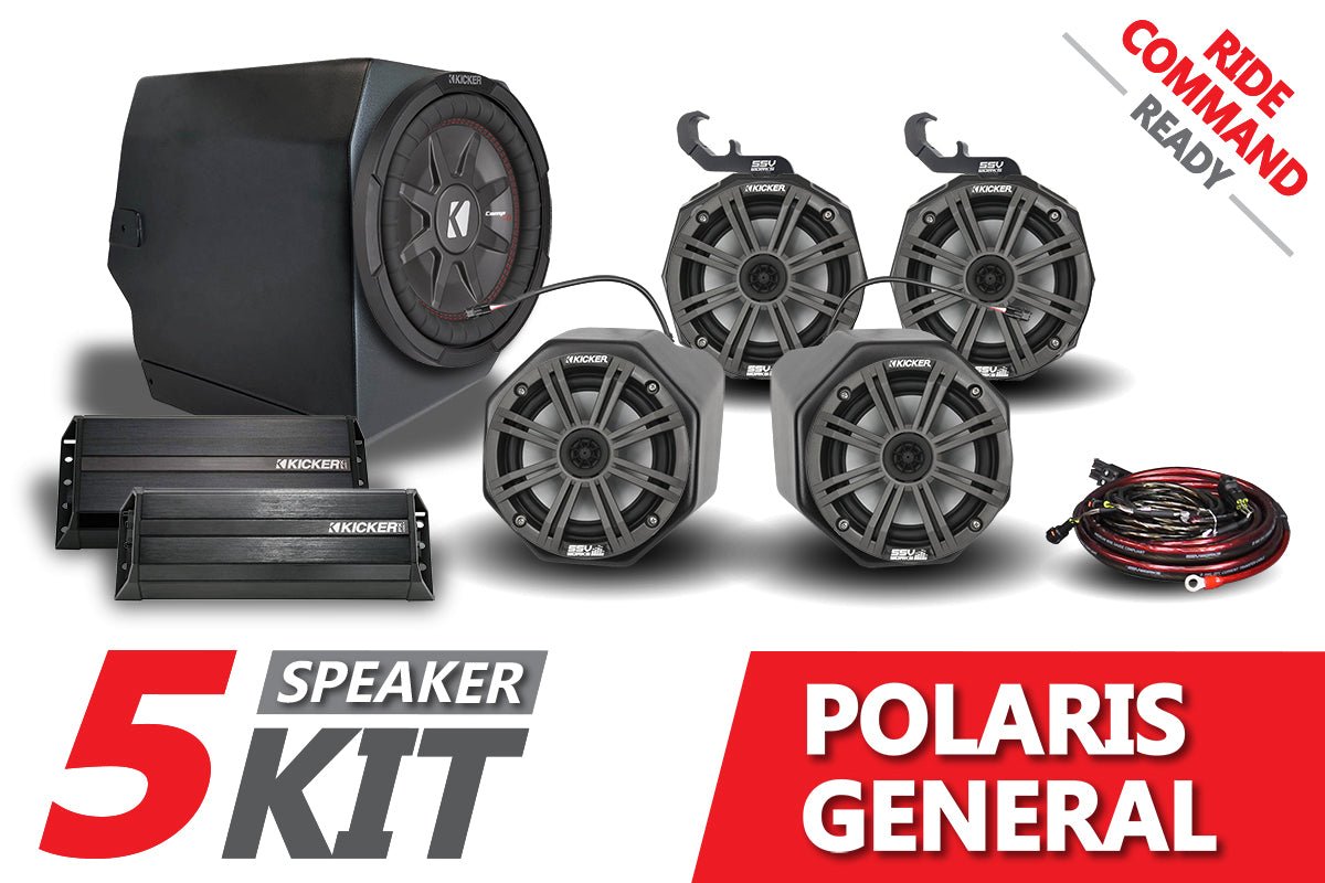 2016-2020 Polaris General Kicker 5-Speaker Plug-&-Play System for Ride Command - OffRoad HQ