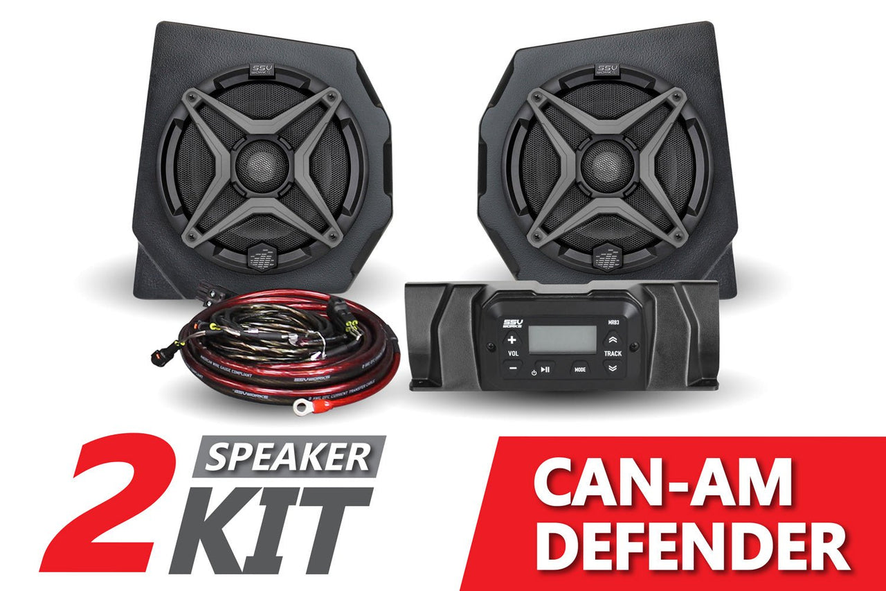 2016-2022 CanAm Defender 2-Speaker Audio Kit - OffRoad HQ