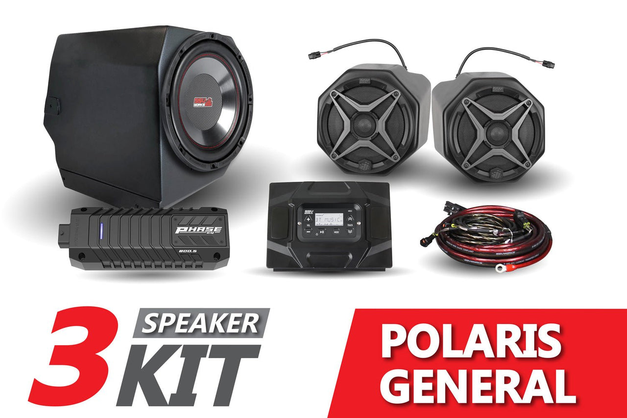 2016-2022 Polaris General Complete SSV Works 3-Speaker Plug-&-Play System - OffRoad HQ