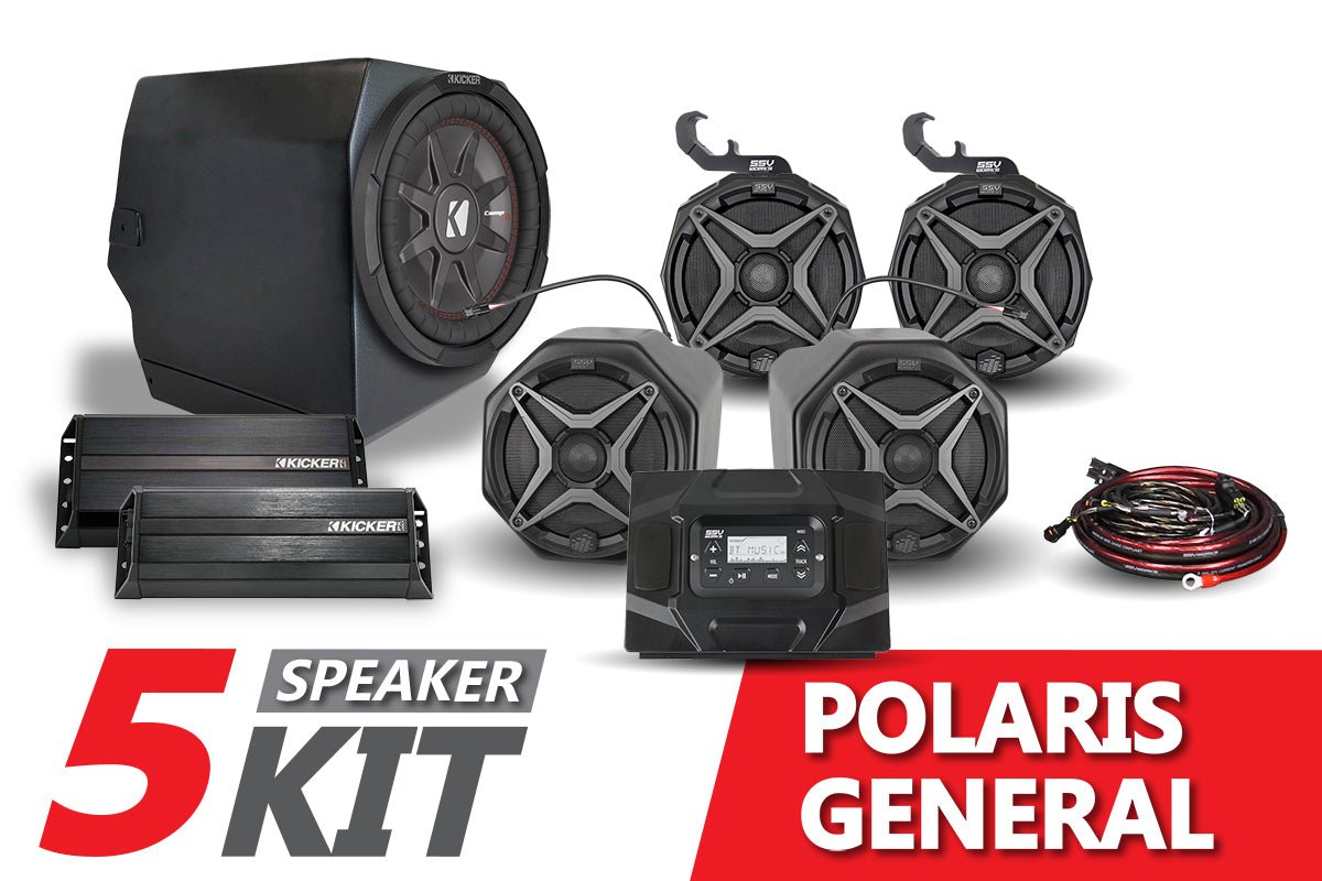 2016-2022 Polaris General Complete SSV Works 5-Speaker Plug-&-Play System - OffRoad HQ