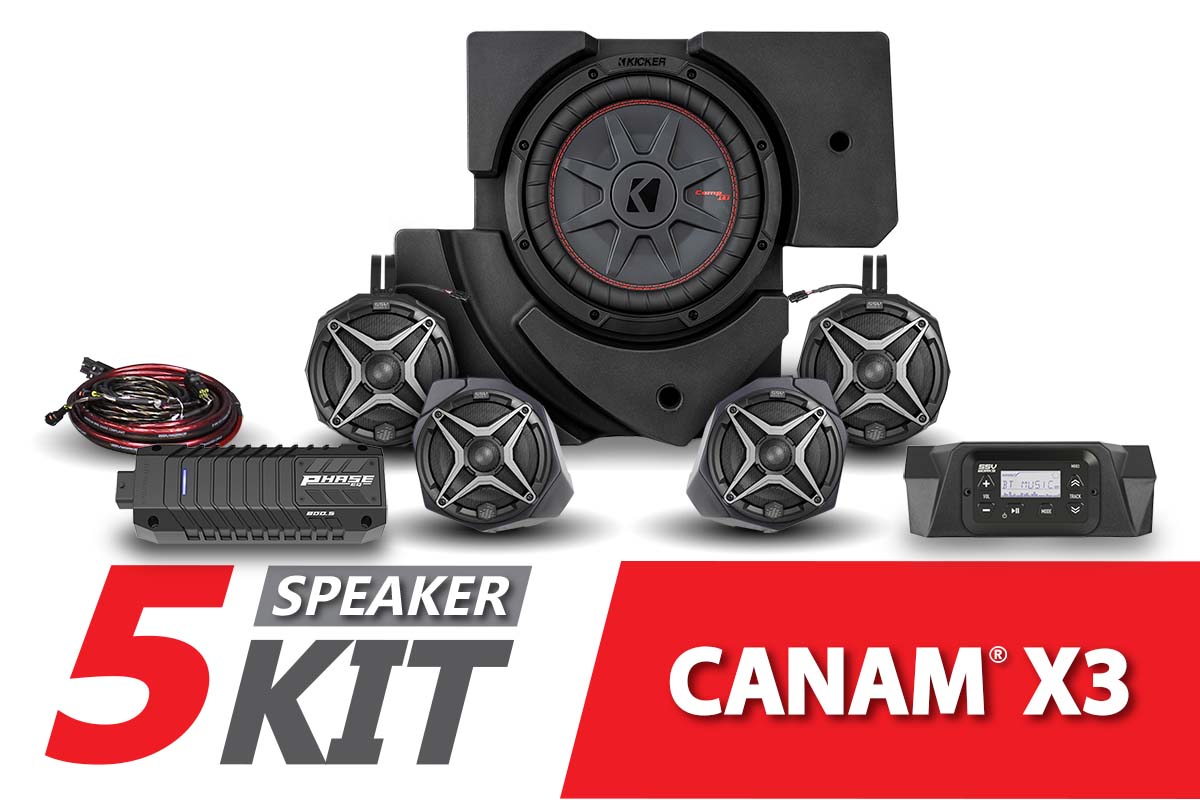 2017-2023 CanAm X3 Complete SSV 5-Speaker Plug-and-Play System - OffRoad HQ