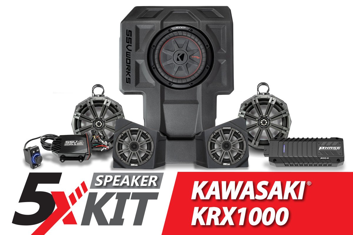 2020-2023 Kawasaki KRX1000 2-Seater Phase X 5-Speaker Kicker Audio-Kit - OffRoad HQ