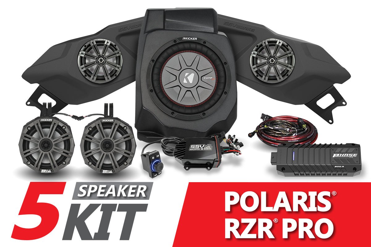 2020-2023 Polaris RZR Pro Kicker 5-Speaker Plug-&-Play System - OffRoad HQ