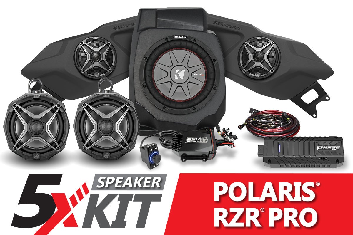 2020-2023 Polaris RZR Pro Phase X SSV 5-Speaker Plug-&-Play System - OffRoad HQ