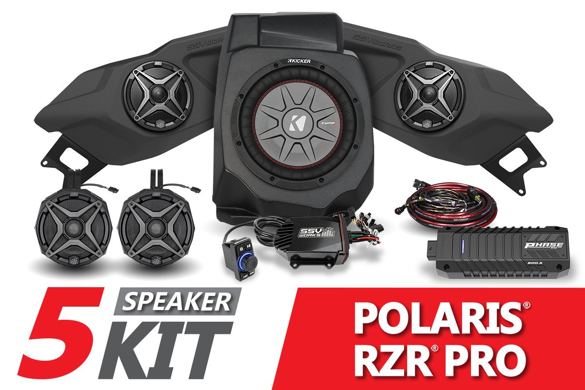 2020-2023 Polaris RZR Pro SSV 5-Speaker Plug-&-Play System - OffRoad HQ