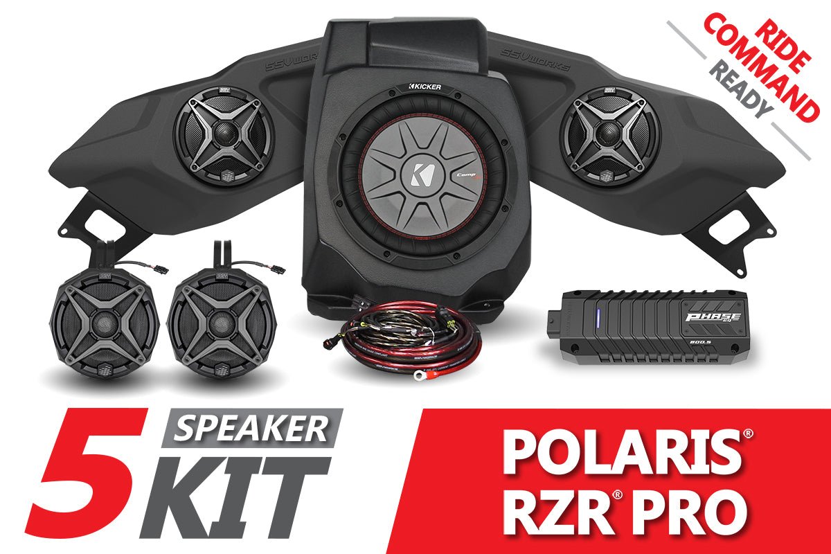 2020-2023 Polaris RZR Pro SSV 5-Speaker Plug-&-Play System for Ride Command - OffRoad HQ