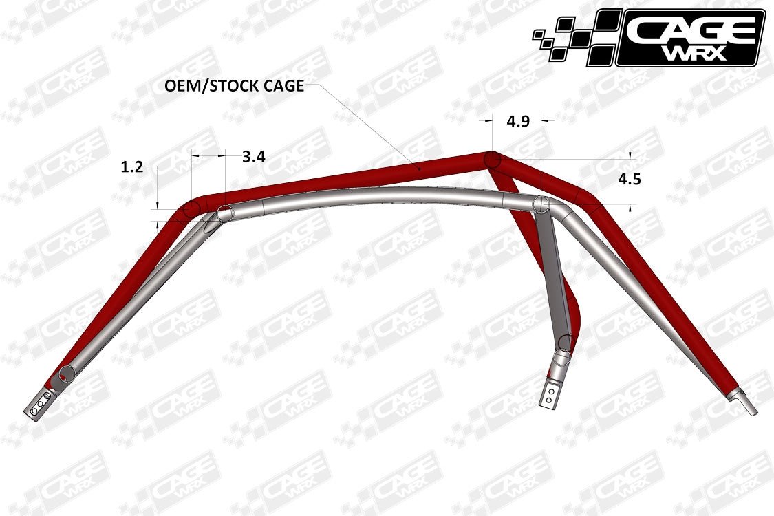 "COMPETITION CAGE" Cage Kit RZR XP 1000 / XP Turbo (2014-2018) - OffRoad HQ