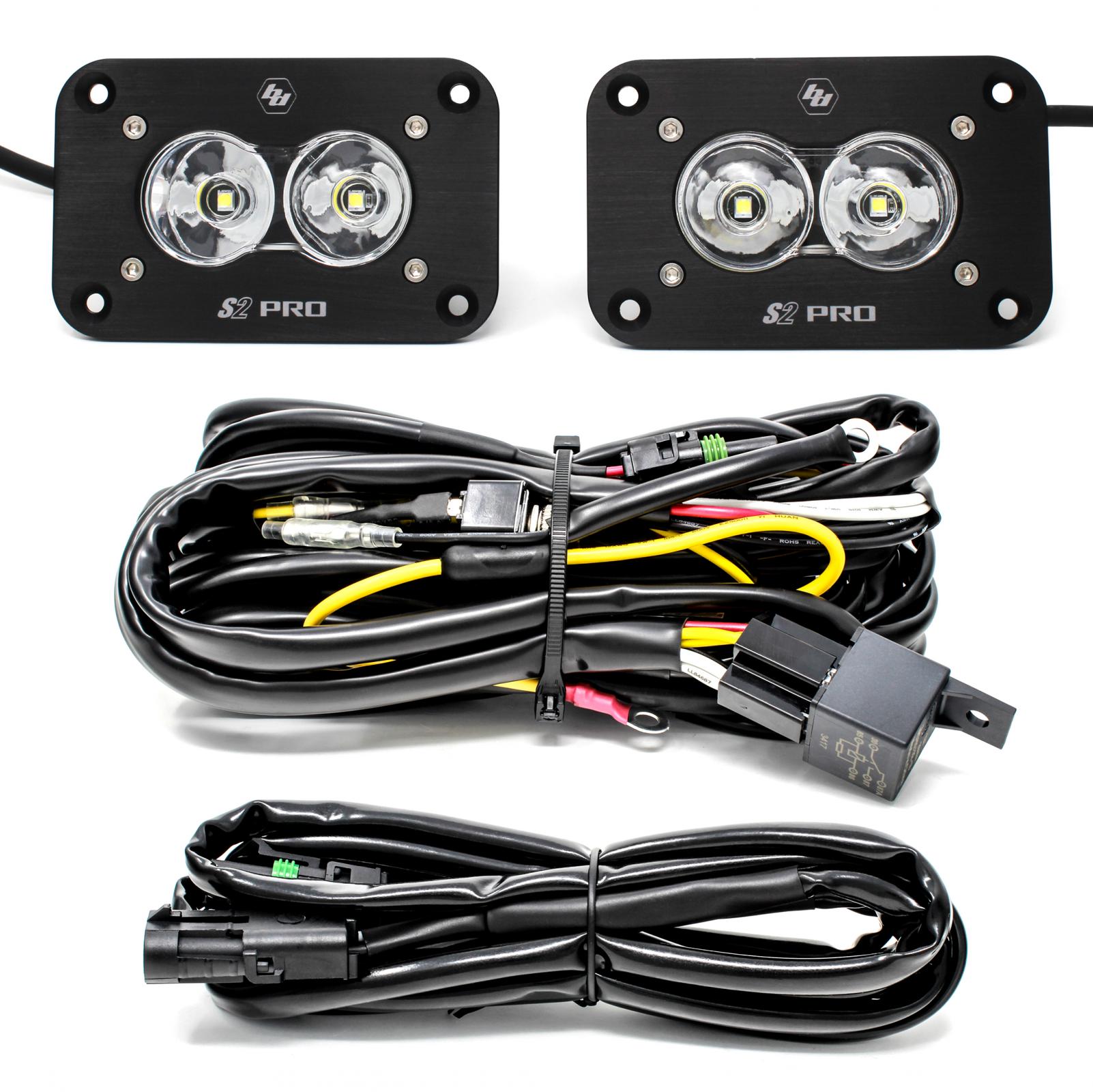 S2 Pro Black Flush Mount LED Light Pod Reverse Kit - Universal - OffRoad HQ