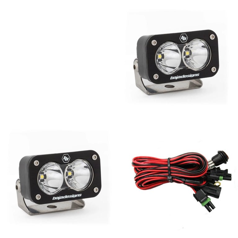 S2 Sport Black LED Auxiliary Light Pod Pair - Universal - OffRoad HQ